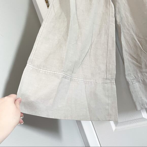 Anthropologie Cartonnier Wide Leg Linen Blend Cropped Pants - Picture 4 of 9